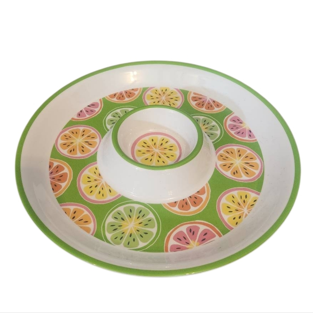 Martha Stewart Melamine Citrus‎ Chip and Dip Platter